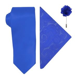 J Ferrar Tie Pocket Square and Lapel Pin